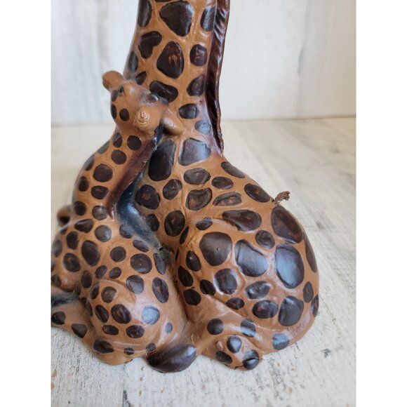 Large wax giraffe candle collectible figure baby mama zoo animal vintage - Picture 7 of 8